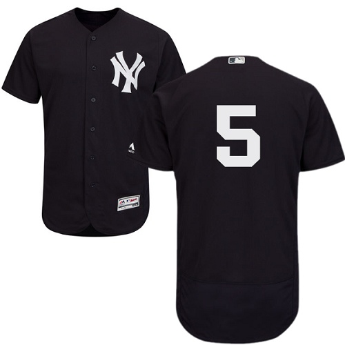 Yankees #5 Joe DiMaggio Navy Blue Flexbase Authentic Collection Stitched MLB Jersey